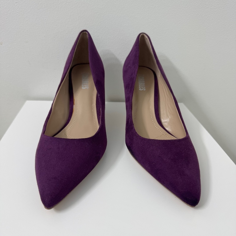 Charles by Charles David Purple Suede Pointed Toe Heels Pumps Size 8 - Picture 2 of 8